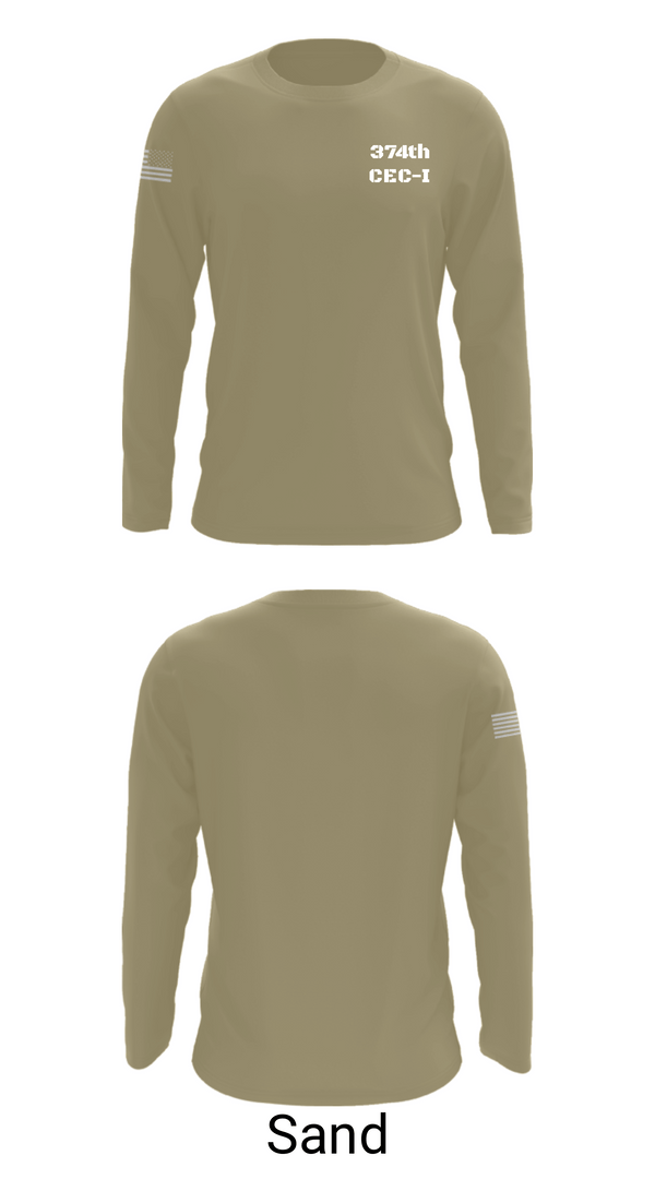 Long Sleeve Performance Shirt, 374th CEC-I, Army, Teamtime, Team time, sublimation, custom sports apparel, team uniforms, spirit wear, spiritwear, sports uniforms, custom shirts, team store, custom team store, fundraiser sports, apparel fundraiser