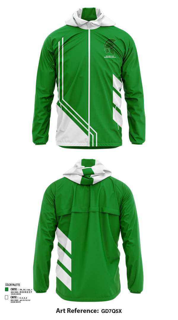 Windbreaker, William H. Ray Elementary School, Spirit Store, Teamtime, Team time, sublimation, custom sports apparel, team uniforms, spirit wear, spiritwear, sports uniforms, custom shirts, team store, custom team store, fundraiser sports, apparel fundraiser