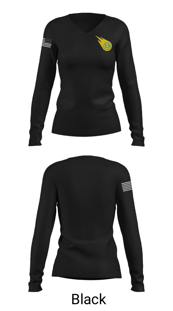Womens Long Sleeve Vneck Shirt, De La Salle Institute-Institute Campus Cross Country, Cross Country, Teamtime, Team time, sublimation, custom sports apparel, team uniforms, spirit wear, spiritwear, sports uniforms, custom shirts, team store, custom team store, fundraiser sports, apparel fundraiser