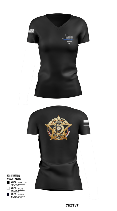 Womens Short Sleeve Vneck Shirt, Maverick County Constable PCT 4, , Teamtime, Team time, sublimation, custom sports apparel, team uniforms, spirit wear, spiritwear, sports uniforms, custom shirts, team store, custom team store, fundraiser sports, apparel fundraiser