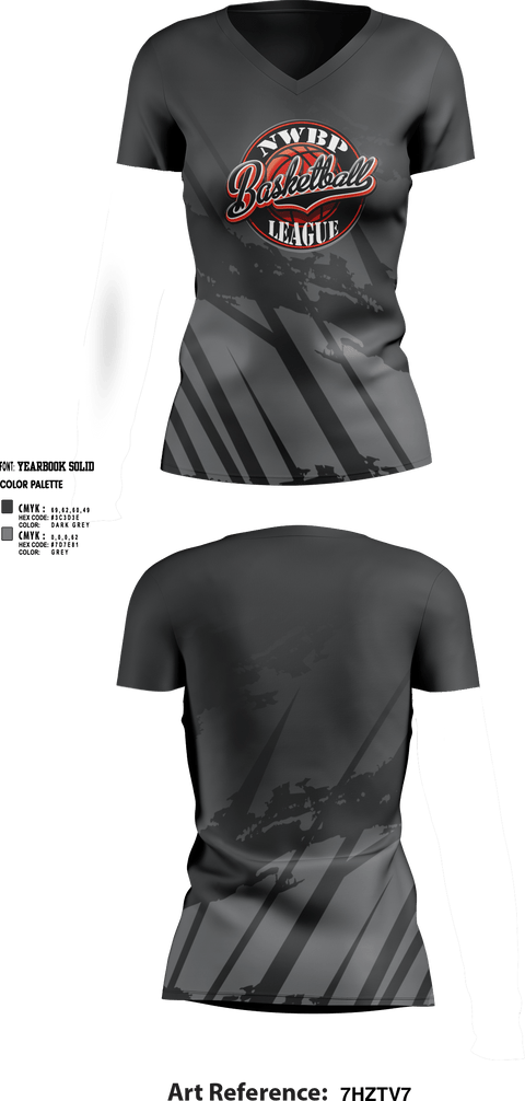 Womens Short Sleeve Vneck Shirt, North West Bergen Passaic Basketball League, Men's Basketball, Teamtime, Team time, sublimation, custom sports apparel, team uniforms, spirit wear, spiritwear, sports uniforms, custom shirts, team store, custom team store, fundraiser sports, apparel fundraiser