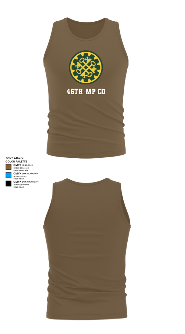 Tank Top, 46th MP Co, Army, Teamtime, Team time, sublimation, custom sports apparel, team uniforms, spirit wear, spiritwear, sports uniforms, custom shirts, team store, custom team store, fundraiser sports, apparel fundraiser