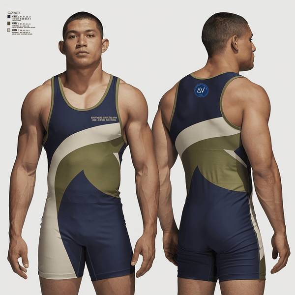 Wrestling Singlet, Braves Brazilian Jiu-Jitsu School, Wrestling, Teamtime, Team time, sublimation, custom sports apparel, team uniforms, spirit wear, spiritwear, sports uniforms, custom shirts, team store, custom team store, fundraiser sports, apparel fundraiser