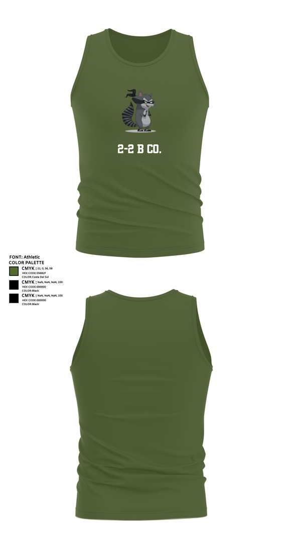 Tank Top, 2-2 B Co., Army, Teamtime, Team time, sublimation, custom sports apparel, team uniforms, spirit wear, spiritwear, sports uniforms, custom shirts, team store, custom team store, fundraiser sports, apparel fundraiser