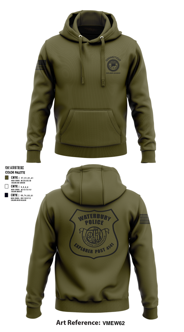 Hoodie, Waterbury Police Explorers, , Teamtime, Team time, sublimation, custom sports apparel, team uniforms, spirit wear, spiritwear, sports uniforms, custom shirts, team store, custom team store, fundraiser sports, apparel fundraiser