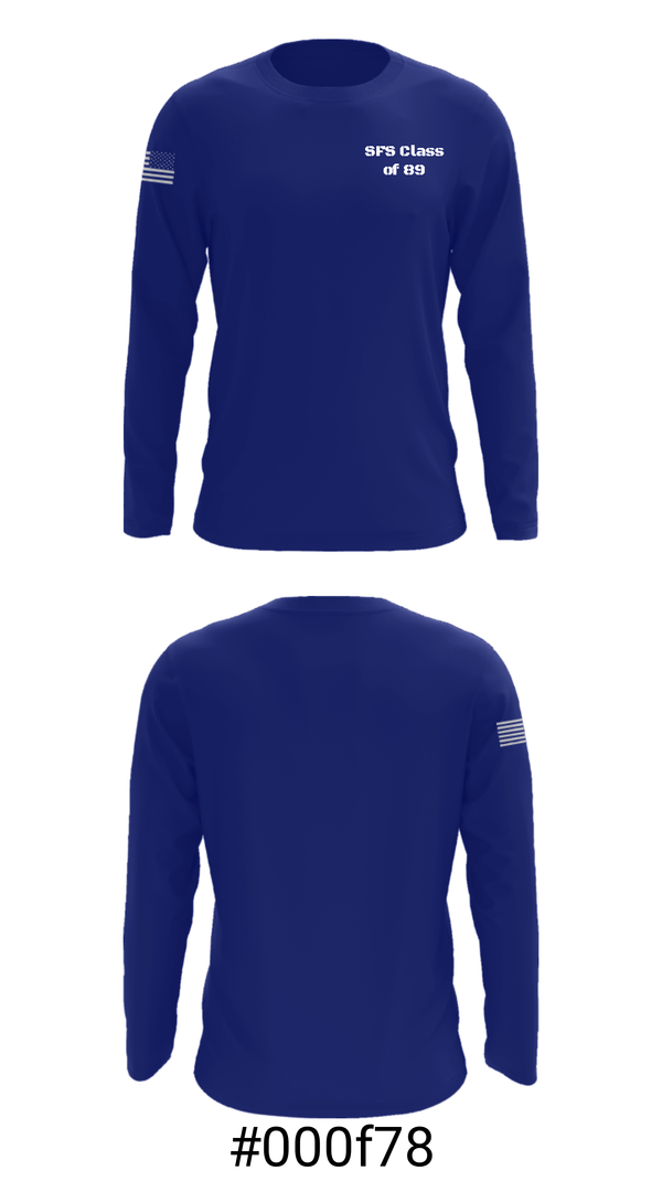 Long Sleeve Performance Shirt, SFS Class of 89, , Teamtime, Team time, sublimation, custom sports apparel, team uniforms, spirit wear, spiritwear, sports uniforms, custom shirts, team store, custom team store, fundraiser sports, apparel fundraiser