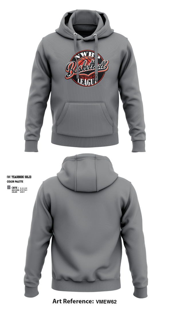 Hoodie, North West Bergen Passaic Basketball League, Men's Basketball, Teamtime, Team time, sublimation, custom sports apparel, team uniforms, spirit wear, spiritwear, sports uniforms, custom shirts, team store, custom team store, fundraiser sports, apparel fundraiser