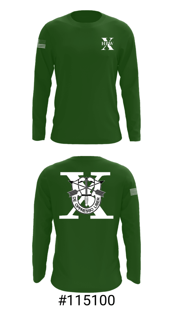 Long Sleeve Performance Shirt, 10th Special Forces HPW, , Teamtime, Team time, sublimation, custom sports apparel, team uniforms, spirit wear, spiritwear, sports uniforms, custom shirts, team store, custom team store, fundraiser sports, apparel fundraiser