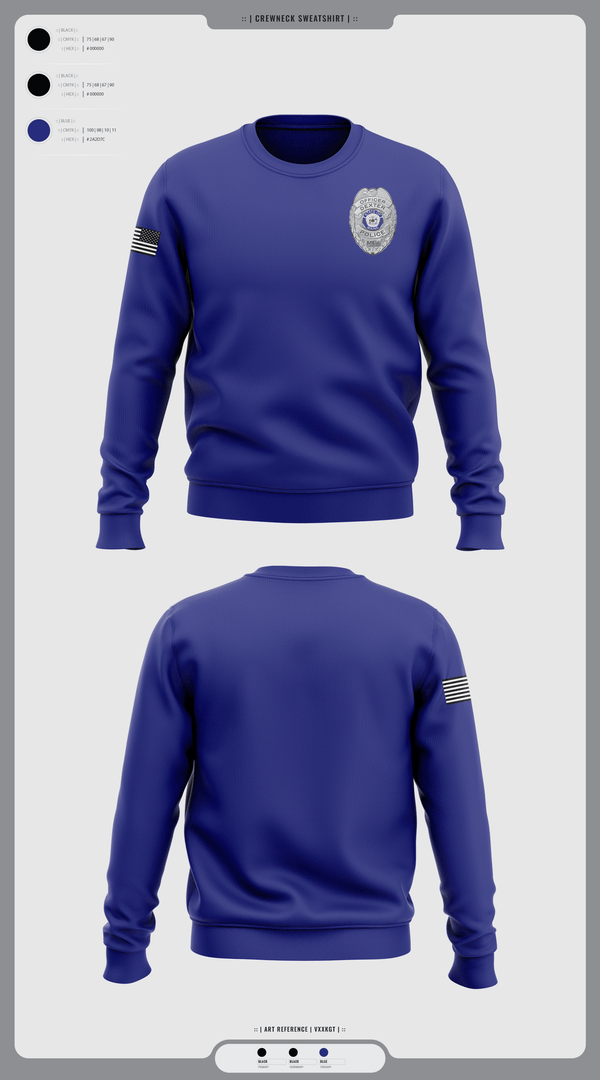 Crew Neck Sweatshirt, Dexter Pd, Police, Teamtime, Team time, sublimation, custom sports apparel, team uniforms, spirit wear, spiritwear, sports uniforms, custom shirts, team store, custom team store, fundraiser sports, apparel fundraiser