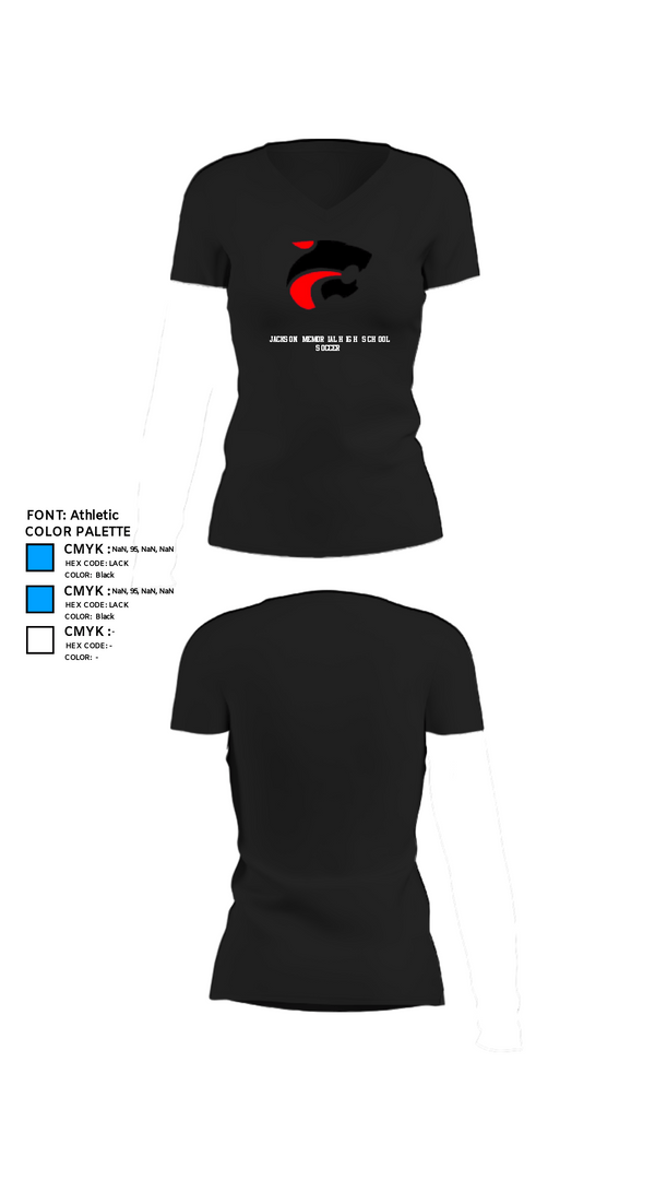 Womens Short Sleeve Vneck Shirt, Jackson Memorial High School Soccer, Women's Soccer, Teamtime, Team time, sublimation, custom sports apparel, team uniforms, spirit wear, spiritwear, sports uniforms, custom shirts, team store, custom team store, fundraiser sports, apparel fundraiser