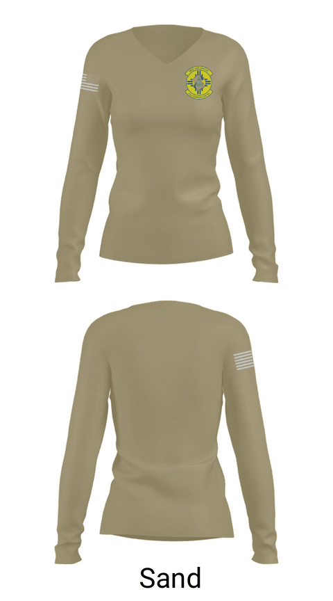 Women's Long Sleeve Vneck Shirt, 49 COMPTROLLER SQUADRON, , Teamtime, Team time, sublimation, custom sports apparel, team uniforms, spirit wear, spiritwear, sports uniforms, custom shirts, team store, custom team store, fundraiser sports, apparel fundraiser