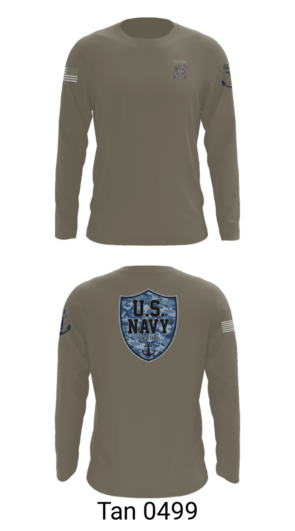 Long Sleeve Performance Shirt, CVN 77 George HW Bus, Navy, Teamtime, Team time, sublimation, custom sports apparel, team uniforms, spirit wear, spiritwear, sports uniforms, custom shirts, team store, custom team store, fundraiser sports, apparel fundraiser
