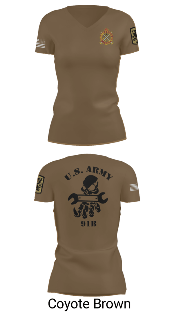 Womens Short Sleeve Vneck Shirt, 411TH, Army, Teamtime, Team time, sublimation, custom sports apparel, team uniforms, spirit wear, spiritwear, sports uniforms, custom shirts, team store, custom team store, fundraiser sports, apparel fundraiser