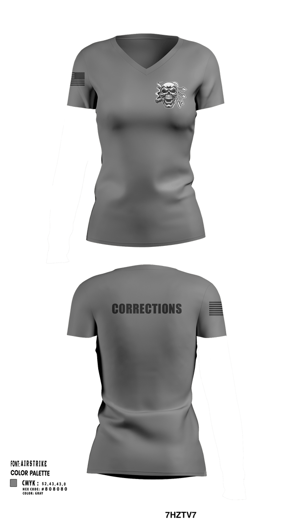 Womens Short Sleeve Vneck Shirt, Corrections, Police, Teamtime, Team time, sublimation, custom sports apparel, team uniforms, spirit wear, spiritwear, sports uniforms, custom shirts, team store, custom team store, fundraiser sports, apparel fundraiser