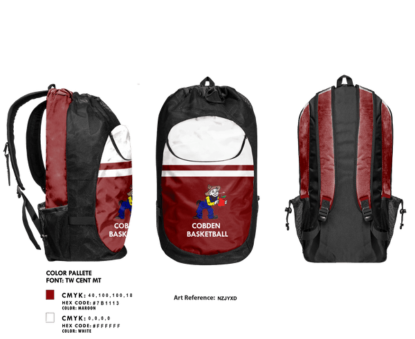 Gear Bag, Cobden High School Basketball, Men's Basketball, Teamtime, Team time, sublimation, custom sports apparel, team uniforms, spirit wear, spiritwear, sports uniforms, custom shirts, team store, custom team store, fundraiser sports, apparel fundraiser