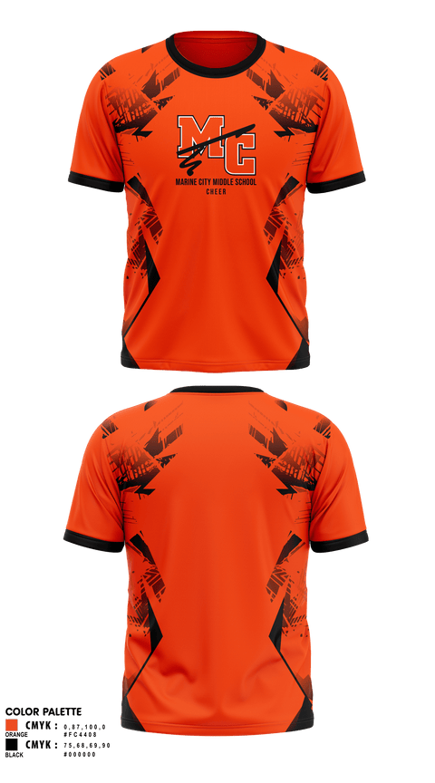 Short Sleeve Performance Shirt, Marine City Middle School Cheer, Cheer, Teamtime, Team time, sublimation, custom sports apparel, team uniforms, spirit wear, spiritwear, sports uniforms, custom shirts, team store, custom team store, fundraiser sports, apparel fundraiser