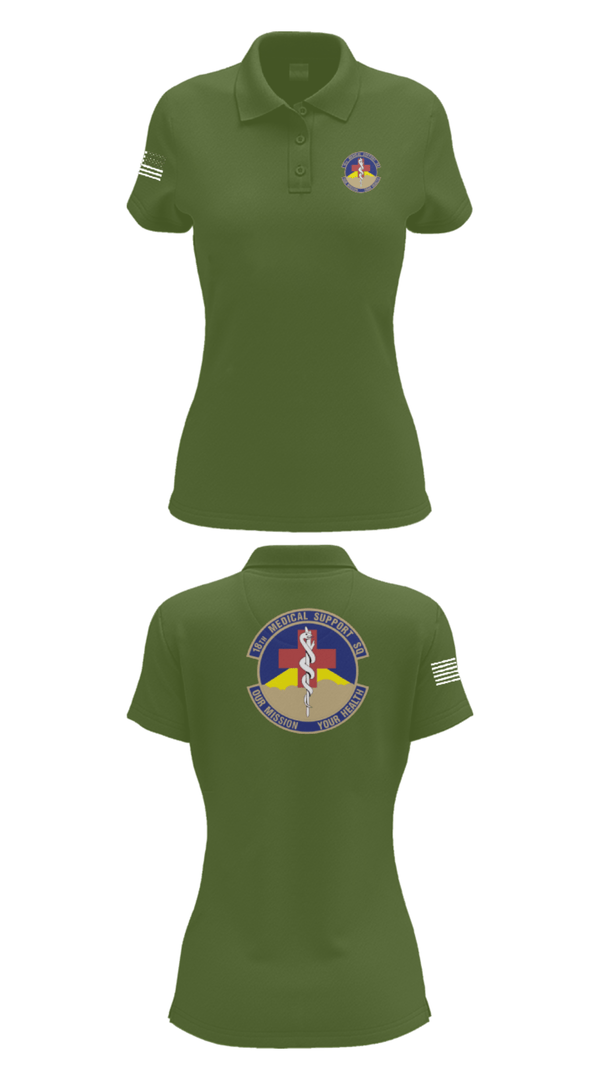 Women's Short Sleeve Performance Polo, 18 MDSS, Air Force, Teamtime, Team time, sublimation, custom sports apparel, team uniforms, spirit wear, spiritwear, sports uniforms, custom shirts, team store, custom team store, fundraiser sports, apparel fundraiser