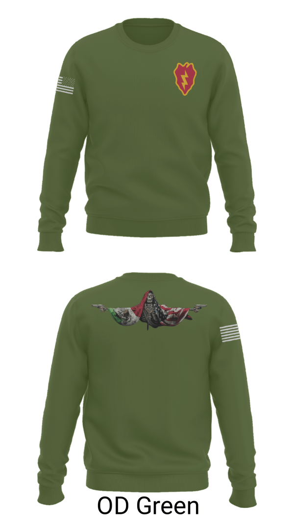 Crew Neck Sweatshirt, 25th ID, Army, Teamtime, Team time, sublimation, custom sports apparel, team uniforms, spirit wear, spiritwear, sports uniforms, custom shirts, team store, custom team store, fundraiser sports, apparel fundraiser