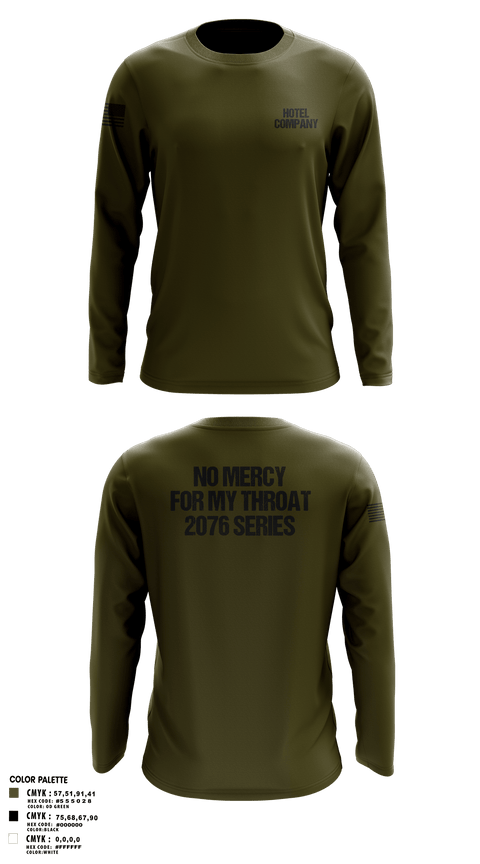 Long Sleeve Performance Shirt, Hotel Company, Marines, Teamtime, Team time, sublimation, custom sports apparel, team uniforms, spirit wear, spiritwear, sports uniforms, custom shirts, team store, custom team store, fundraiser sports, apparel fundraiser