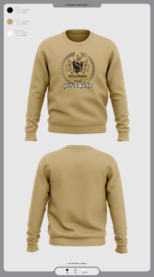 Crew Neck Sweatshirt, San Jose Hitsquad, , Teamtime, Team time, sublimation, custom sports apparel, team uniforms, spirit wear, spiritwear, sports uniforms, custom shirts, team store, custom team store, fundraiser sports, apparel fundraiser