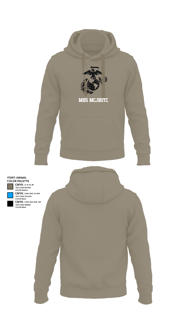 Hoodie, MHS MCJROTC, Marines, Teamtime, Team time, sublimation, custom sports apparel, team uniforms, spirit wear, spiritwear, sports uniforms, custom shirts, team store, custom team store, fundraiser sports, apparel fundraiser