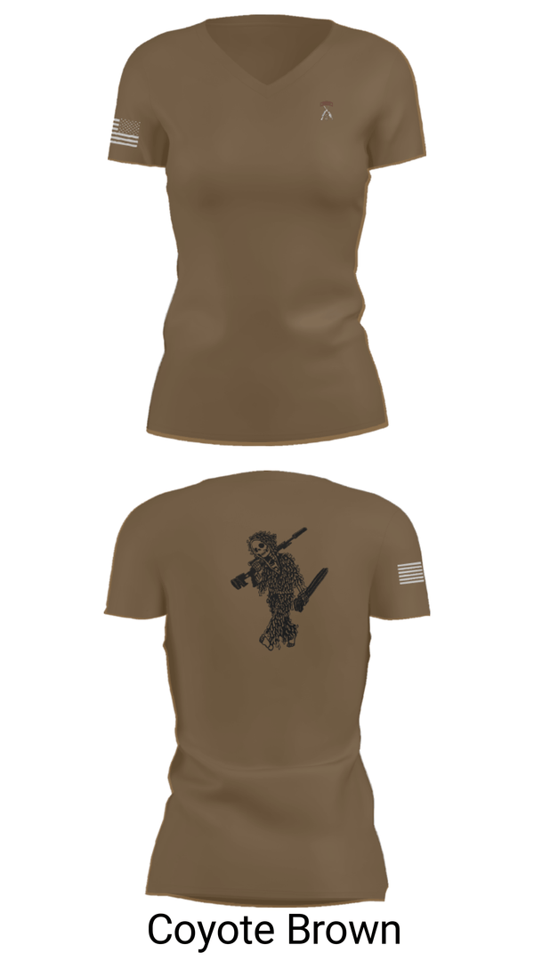 Womens Short Sleeve Vneck Shirt, 2-5 CAV Snipers, Army, Teamtime, Team time, sublimation, custom sports apparel, team uniforms, spirit wear, spiritwear, sports uniforms, custom shirts, team store, custom team store, fundraiser sports, apparel fundraiser