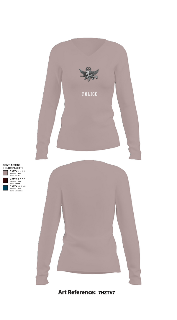 Women's Long Sleeve Vneck Shirt, Joliet Police Special Operations Squad, Police, Teamtime, Team time, sublimation, custom sports apparel, team uniforms, spirit wear, spiritwear, sports uniforms, custom shirts, team store, custom team store, fundraiser sports, apparel fundraiser