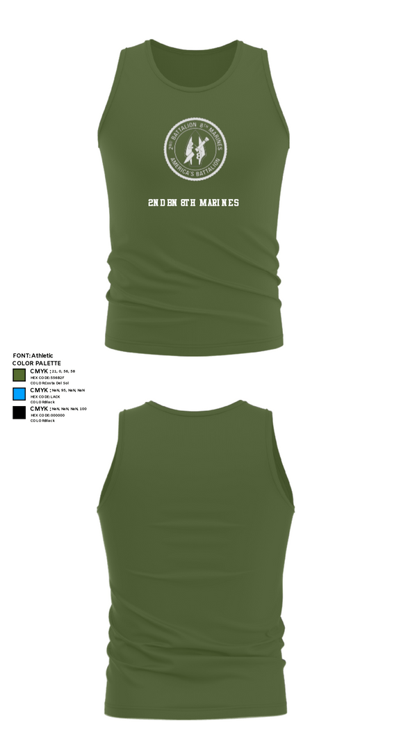 Tank Top, 2nd bn 8th Marines, Marines, Teamtime, Team time, sublimation, custom sports apparel, team uniforms, spirit wear, spiritwear, sports uniforms, custom shirts, team store, custom team store, fundraiser sports, apparel fundraiser