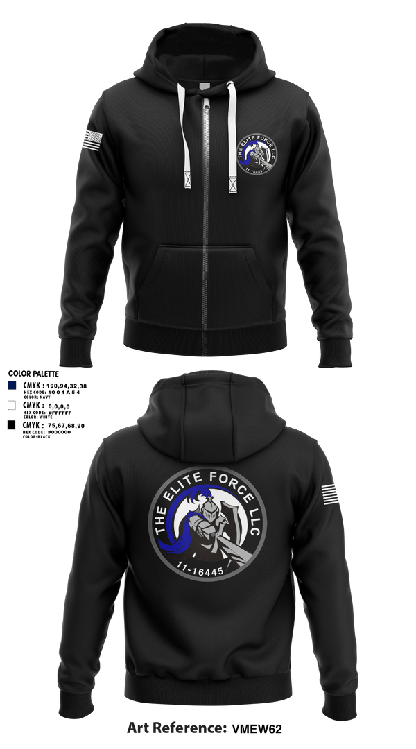 Zip Hoodie, The Elite Force Llc, Police, Teamtime, Team time, sublimation, custom sports apparel, team uniforms, spirit wear, spiritwear, sports uniforms, custom shirts, team store, custom team store, fundraiser sports, apparel fundraiser