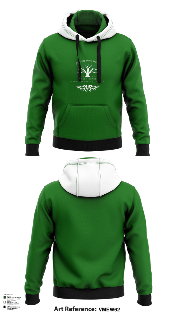 Hoodie, Green Grace Lawn Care and Landscaping, , Teamtime, Team time, sublimation, custom sports apparel, team uniforms, spirit wear, spiritwear, sports uniforms, custom shirts, team store, custom team store, fundraiser sports, apparel fundraiser
