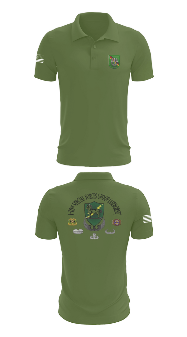 Short Sleeve Performance Polo, 1-10 SFG FSC, Army, Teamtime, Team time, sublimation, custom sports apparel, team uniforms, spirit wear, spiritwear, sports uniforms, custom shirts, team store, custom team store, fundraiser sports, apparel fundraiser
