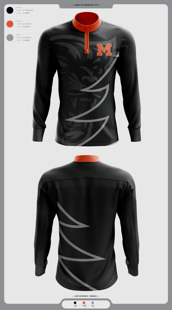 Quarter Zip Jacket, Milton Area Black Panthers, , Teamtime, Team time, sublimation, custom sports apparel, team uniforms, spirit wear, spiritwear, sports uniforms, custom shirts, team store, custom team store, fundraiser sports, apparel fundraiser