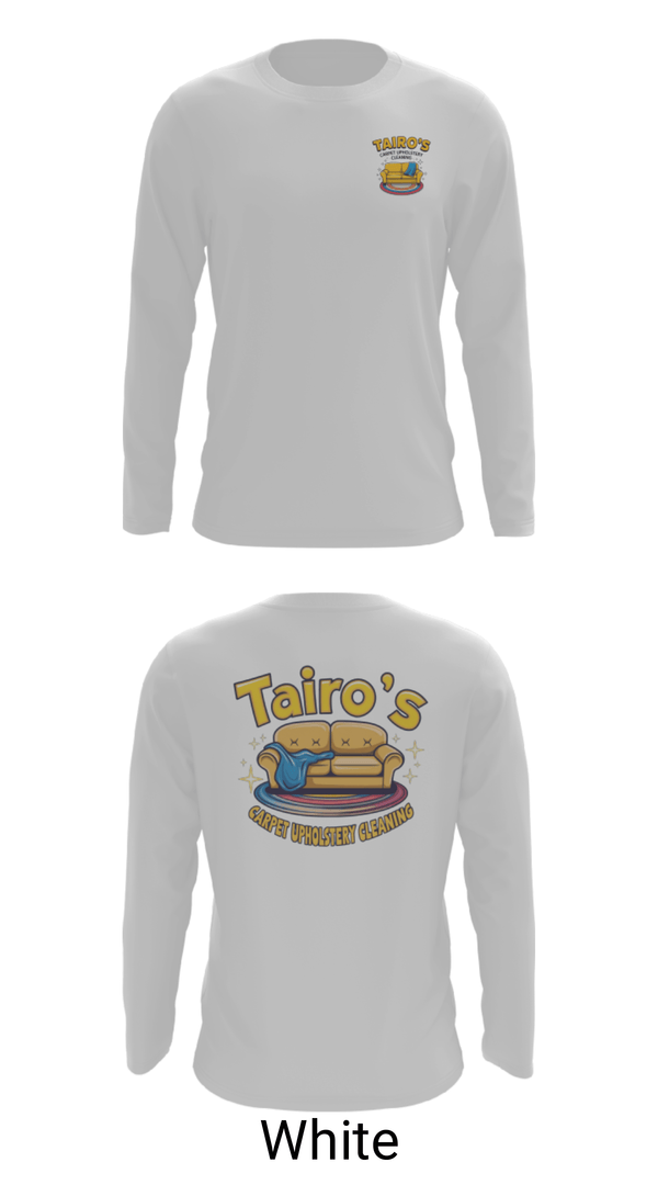 Long Sleeve Performance Shirt, Tairo’s Carpet & Upholstery Cleaning, , Teamtime, Team time, sublimation, custom sports apparel, team uniforms, spirit wear, spiritwear, sports uniforms, custom shirts, team store, custom team store, fundraiser sports, apparel fundraiser