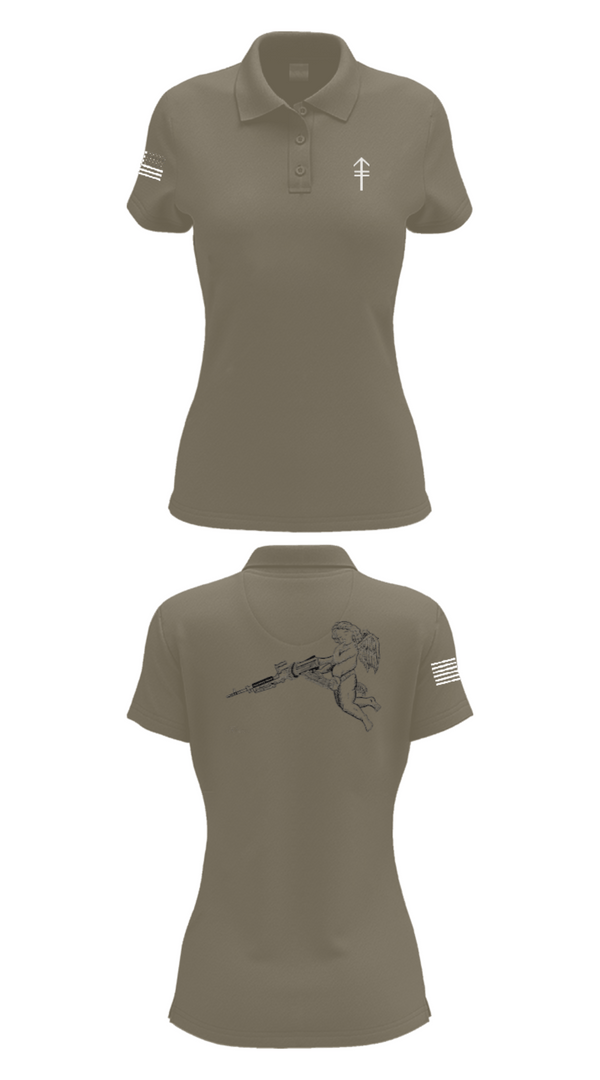Women's Short Sleeve Performance Polo, 2/2 3rd PLT Weapon SquadE TRP 3RD PLT WEAPONS SQUAD, Army, Teamtime, Team time, sublimation, custom sports apparel, team uniforms, spirit wear, spiritwear, sports uniforms, custom shirts, team store, custom team store, fundraiser sports, apparel fundraiser