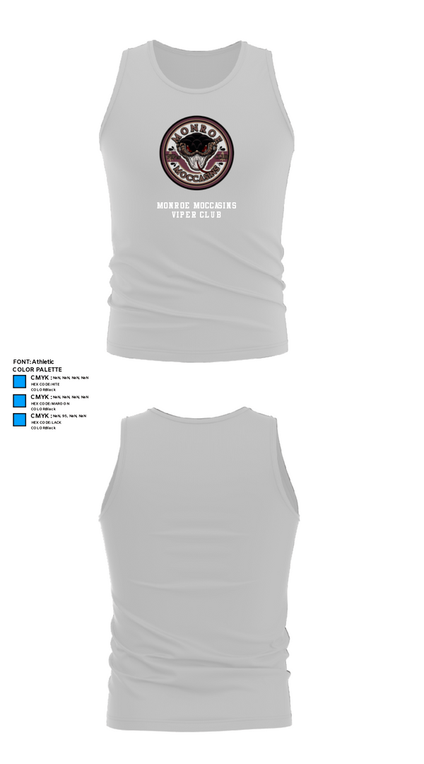 Tank Top, Monroe Moccasins VIPer CLUB, , Teamtime, Team time, sublimation, custom sports apparel, team uniforms, spirit wear, spiritwear, sports uniforms, custom shirts, team store, custom team store, fundraiser sports, apparel fundraiser