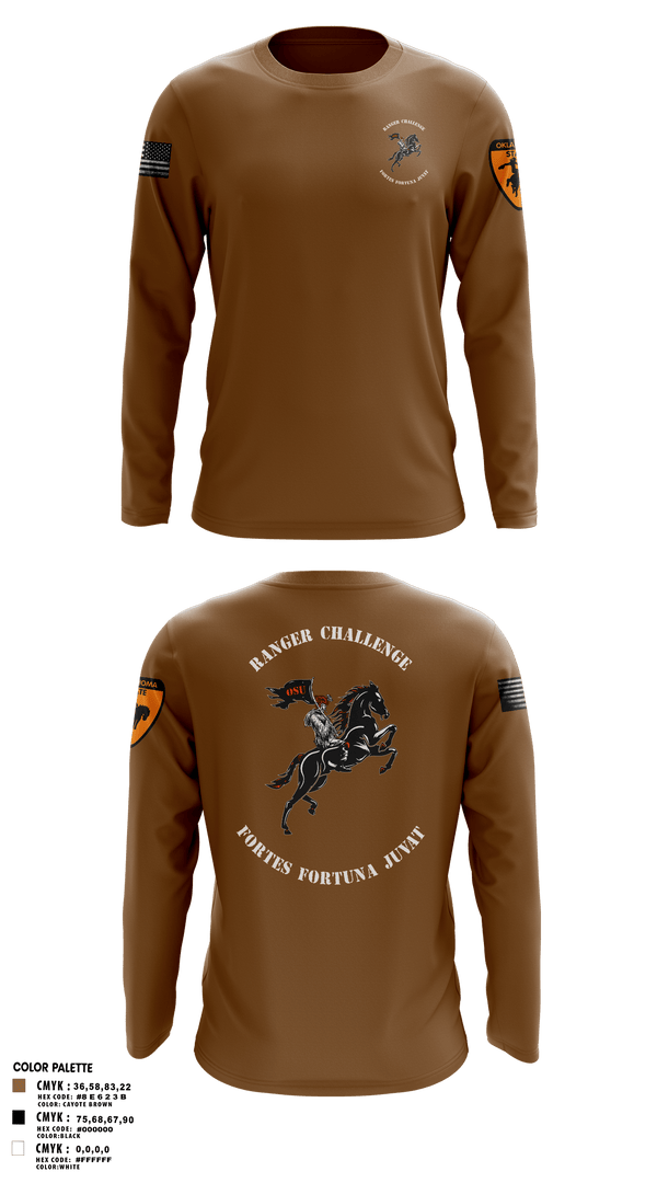 Long Sleeve Performance Shirt, Ranger Challenge, , Teamtime, Team time, sublimation, custom sports apparel, team uniforms, spirit wear, spiritwear, sports uniforms, custom shirts, team store, custom team store, fundraiser sports, apparel fundraiser