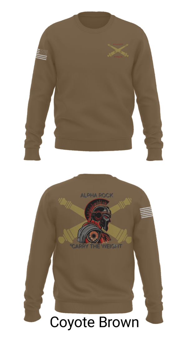 Crew Neck Sweatshirt, ALPHA ROCK, Army, Teamtime, Team time, sublimation, custom sports apparel, team uniforms, spirit wear, spiritwear, sports uniforms, custom shirts, team store, custom team store, fundraiser sports, apparel fundraiser