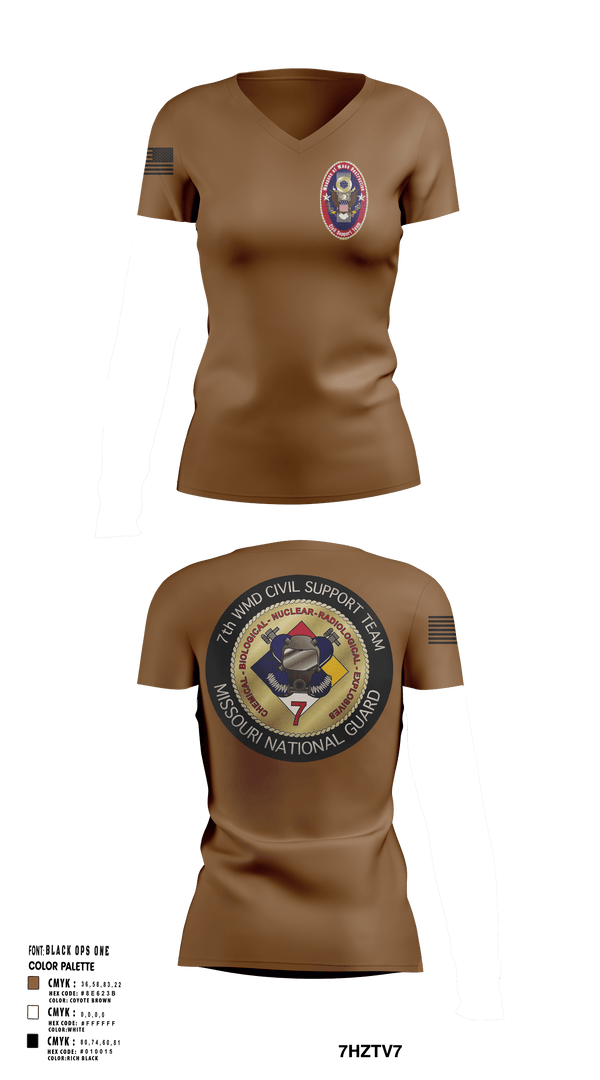 Womens Short Sleeve Vneck Shirt, 7th CST, Army, Teamtime, Team time, sublimation, custom sports apparel, team uniforms, spirit wear, spiritwear, sports uniforms, custom shirts, team store, custom team store, fundraiser sports, apparel fundraiser