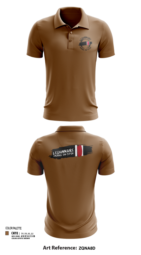 Short Sleeve Performance Polo, Legionnaire Mobile Jiu-Jitsu, , Teamtime, Team time, sublimation, custom sports apparel, team uniforms, spirit wear, spiritwear, sports uniforms, custom shirts, team store, custom team store, fundraiser sports, apparel fundraiser