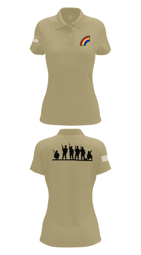Womens Short Sleeve Performance Polo, 42ND Infantry Division, Army, Teamtime, Team time, sublimation, custom sports apparel, team uniforms, spirit wear, spiritwear, sports uniforms, custom shirts, team store, custom team store, fundraiser sports, apparel fundraiser