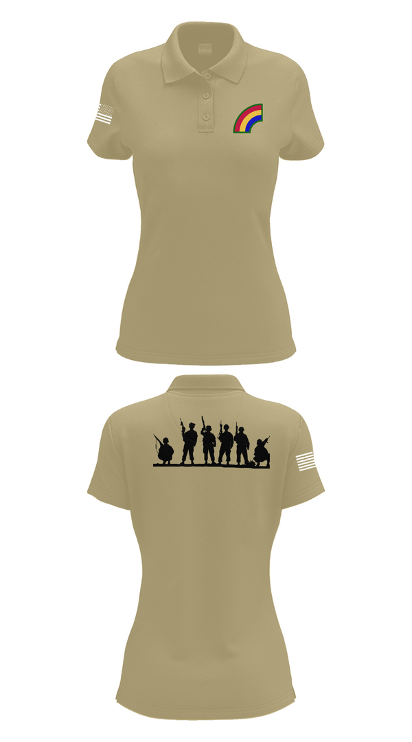 Womens Short Sleeve Performance Polo, 42ND Infantry Division, Army, Teamtime, Team time, sublimation, custom sports apparel, team uniforms, spirit wear, spiritwear, sports uniforms, custom shirts, team store, custom team store, fundraiser sports, apparel fundraiser