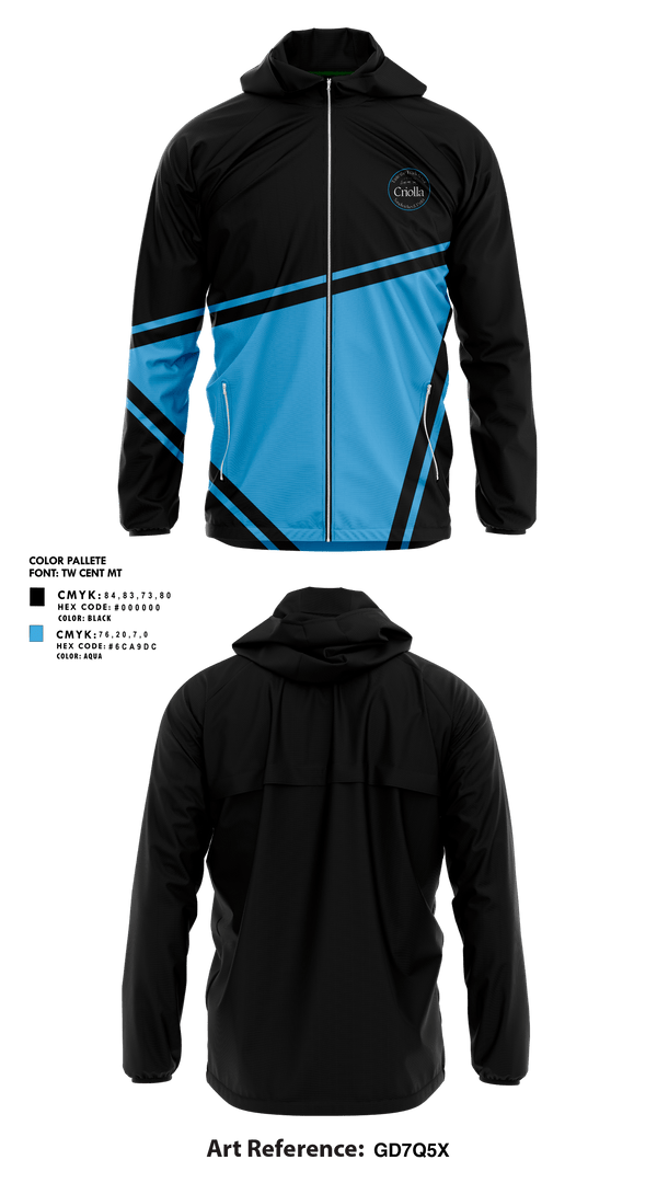 Windbreaker, Criolla Sandwich & Pasta, , Teamtime, Team time, sublimation, custom sports apparel, team uniforms, spirit wear, spiritwear, sports uniforms, custom shirts, team store, custom team store, fundraiser sports, apparel fundraiser