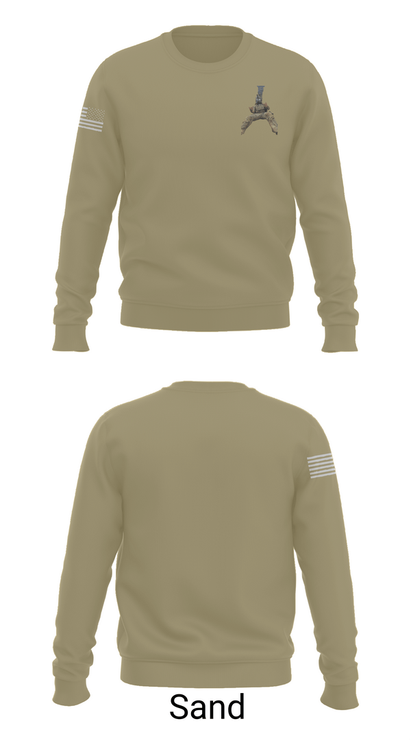 Crew Neck Sweatshirt, Grim Troop, Army, Teamtime, Team time, sublimation, custom sports apparel, team uniforms, spirit wear, spiritwear, sports uniforms, custom shirts, team store, custom team store, fundraiser sports, apparel fundraiser