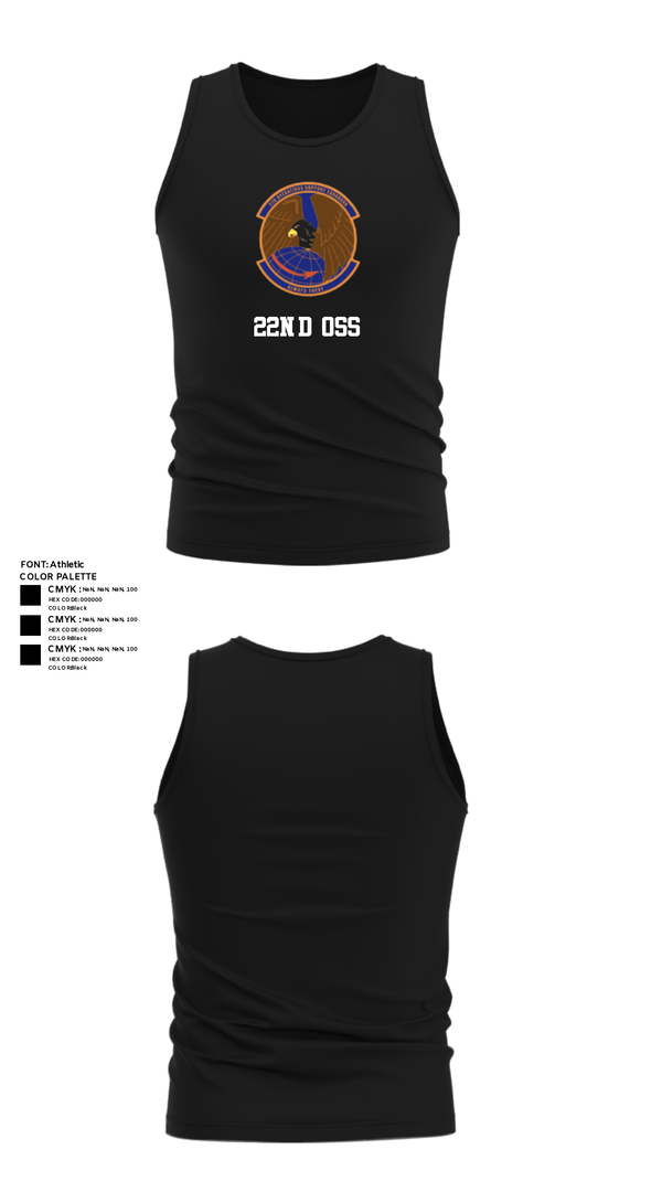 Tank Top, 22nd OSS, Air Force, Teamtime, Team time, sublimation, custom sports apparel, team uniforms, spirit wear, spiritwear, sports uniforms, custom shirts, team store, custom team store, fundraiser sports, apparel fundraiser