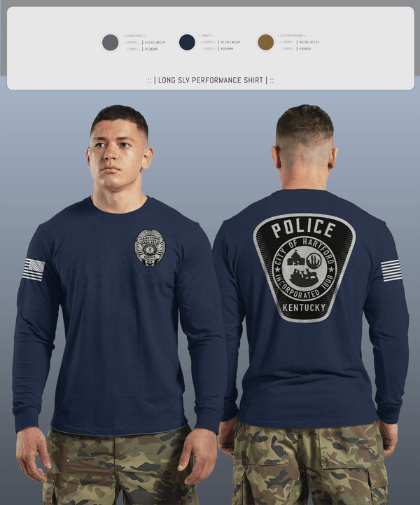 Long Sleeve Performance Shirt, Hartford Police Department, Police, Teamtime, Team time, sublimation, custom sports apparel, team uniforms, spirit wear, spiritwear, sports uniforms, custom shirts, team store, custom team store, fundraiser sports, apparel fundraiser