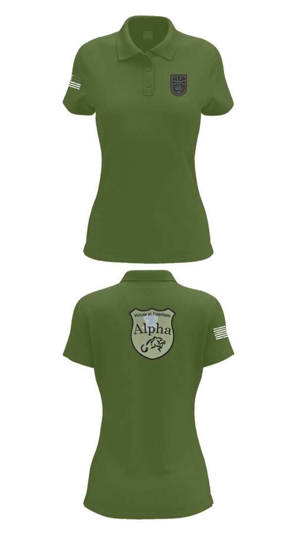 Womens Short Sleeve Performance Polo, 4./401 PzGrenBtl, Army, Teamtime, Team time, sublimation, custom sports apparel, team uniforms, spirit wear, spiritwear, sports uniforms, custom shirts, team store, custom team store, fundraiser sports, apparel fundraiser