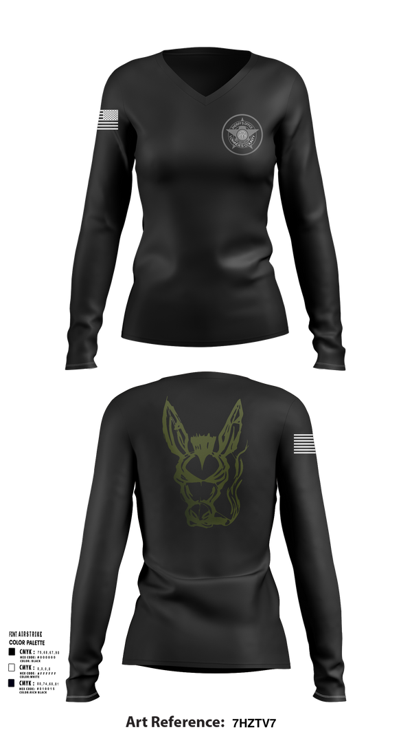 Womens Long Sleeve Vneck Shirt, Lowndes County Sheriff’s Office Special Operations Division, , Teamtime, Team time, sublimation, custom sports apparel, team uniforms, spirit wear, spiritwear, sports uniforms, custom shirts, team store, custom team store, fundraiser sports, apparel fundraiser