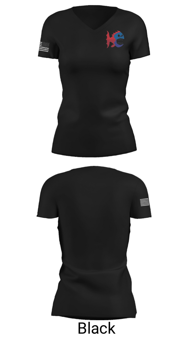 Women's Short Sleeve Vneck Shirt, Killer Guppies, Wrestling, Teamtime, Team time, sublimation, custom sports apparel, team uniforms, spirit wear, spiritwear, sports uniforms, custom shirts, team store, custom team store, fundraiser sports, apparel fundraiser