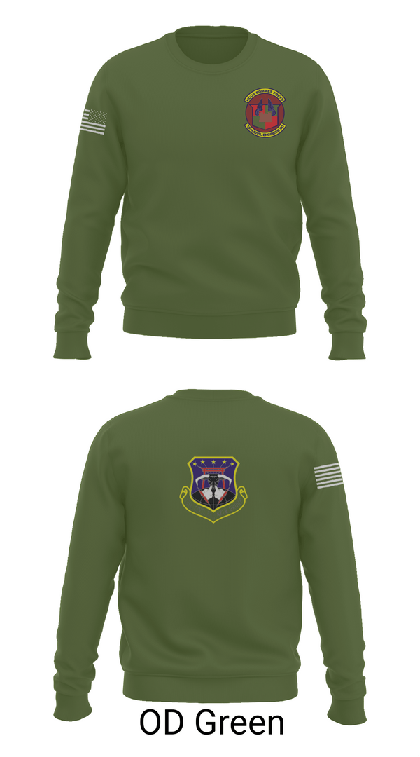 Crew Neck Sweatshirt, 18th Civil Engineer Sq, Air Force, Teamtime, Team time, sublimation, custom sports apparel, team uniforms, spirit wear, spiritwear, sports uniforms, custom shirts, team store, custom team store, fundraiser sports, apparel fundraiser