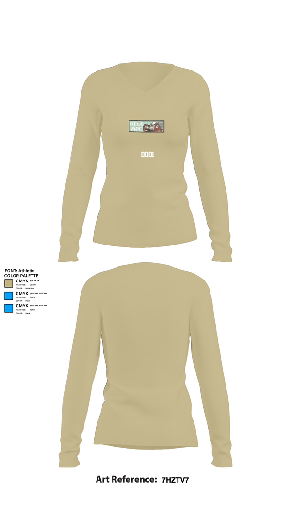 Womens Long Sleeve Vneck Shirt, OD01, , Teamtime, Team time, sublimation, custom sports apparel, team uniforms, spirit wear, spiritwear, sports uniforms, custom shirts, team store, custom team store, fundraiser sports, apparel fundraiser